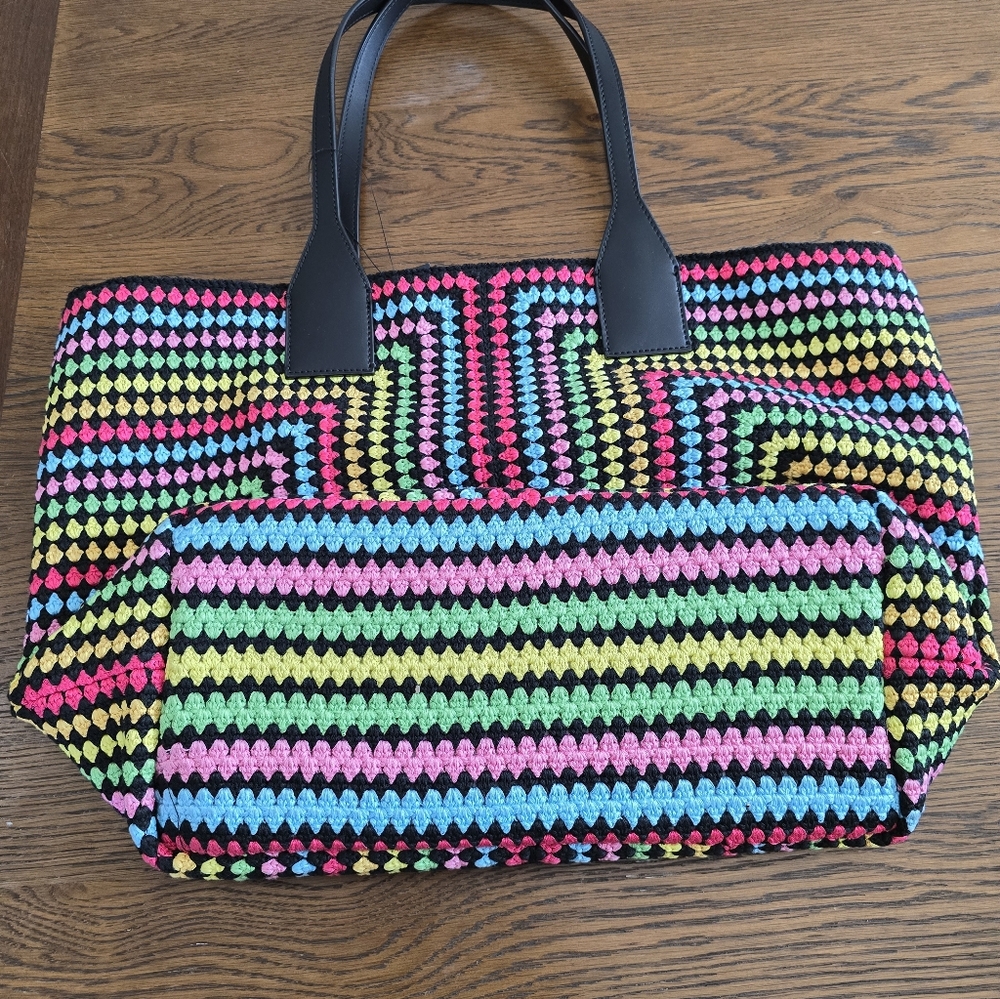 Karl Lagerfeld Henriette multi-colored crochet tote - Picture 5 of 5